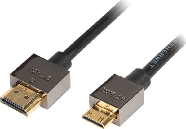 Blås HDMI - MiniHDMI kabel 4K 1,5m