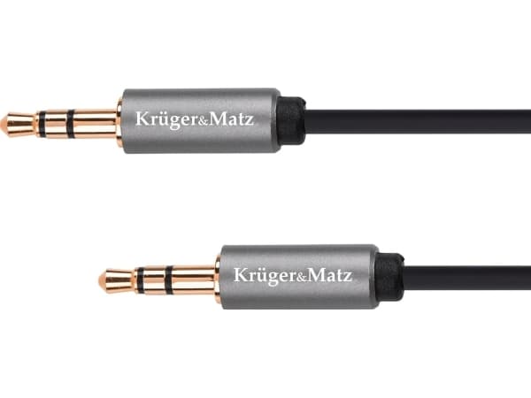 Kruger&amp;Matz Jack 3,5mm - Jack 3,5mm kabel 1m silver (KM1226)