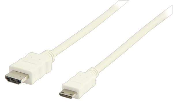 Valueline High Speed Hdmi Kabel Med Ethernet HDMI-Stik - HDMI Mini Male 2.00 m Hvid