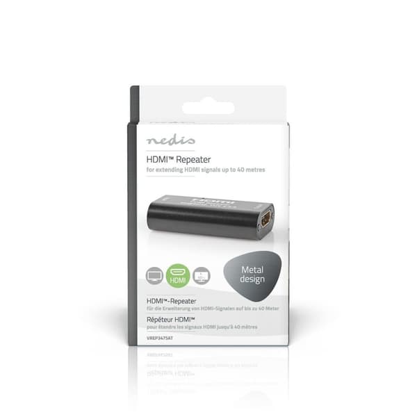 Nedis HDMI ™ Repeater | 40.0 m | 4K@60Hz | 18 Gbps | Metall | Antracit