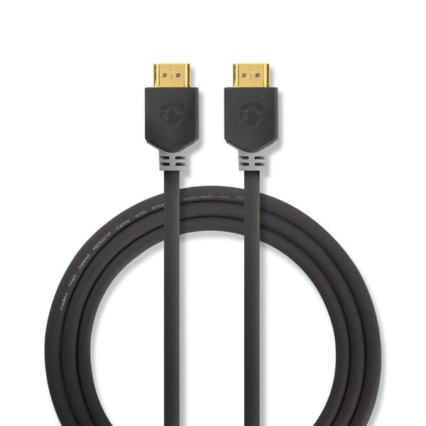 Nedis High Speed HDMI ™ Kaapeli Ethernet | HDMI™ liitin | HDMI™ liitin | 4K@60Hz | ARC | 18 Gbps | 1.00 m | Pyöreä | PVC | Antrasiitti | Laatikko