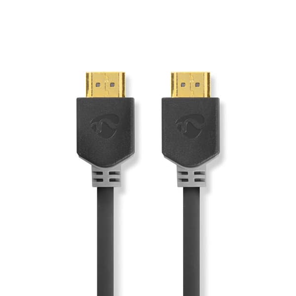 Nedis High Speed ​​HDMI ™ kabel med Ethernet | HDMI ™ -kontakt | HDMI ™ -kontakt | 4K@60Hz | ARC | 18 Gbps | 3.00 m | Rund | PVC | Antrasitt | Boks