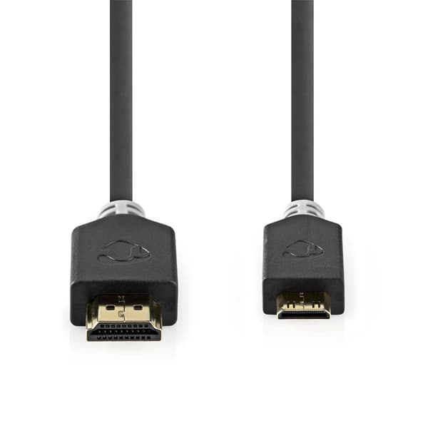 Nedis High Speed ​​HDMI ™ kabel med Ethernet | HDMI ™ -kontakt | HDMI ™ minikontakt | 4K@60Hz | 18 Gbps | 2.00 m | Rund | PVC | Antrasitt | Vindus bok