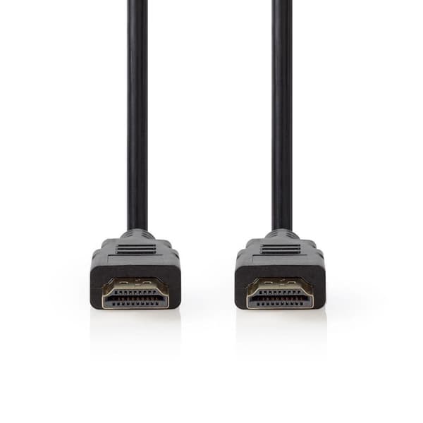 Nedis Premium High Speed HDMI ™ kabel med Ethernet | HDMI™ Stik | HDMI™ Stik | 4K@60Hz | 18 Gbps | 2.00 m | Runde | PVC | Sort | Konvolut