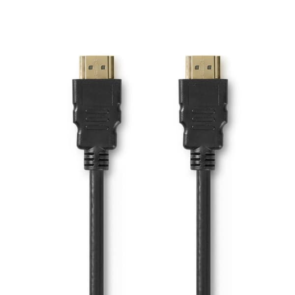 Nedis Premium High Speed HDMI ™ kabel med Ethernet | HDMI™ Stik | HDMI™ Stik | 4K@60Hz | 18 Gbps | 2.00 m | Runde | PVC | Sort | Konvolut