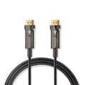 Pikkukuva 1 / 7: Nedis Aktiivinen Optinen Ultra High Speed HDMI-Kaapeli jossa Ethernet | HDMI™ liitin | HDMI™ liitin | 8K@60Hz | 48 Gbps | 10.0 m | Pyöreä | PVC | Must