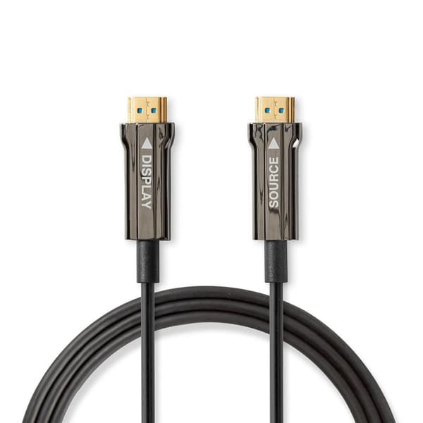 Nedis Aktiv Optical Ultra High Speed HDMI-Kabel med Ethernet | HDMI ™ -kontakt | HDMI ™ -kontakt | 8K@60Hz | 48 Gbps | 100.0 m | Rund | PVC | Sort |