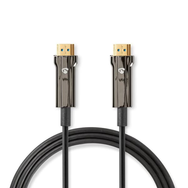 Nedis Aktiv Optical Ultra High Speed HDMI-Kabel med Ethernet | HDMI ™ -kontakt | HDMI ™ -kontakt | 8K@60Hz | 48 Gbps | 100.0 m | Rund | PVC | Sort |