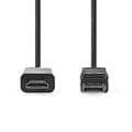 Miniatyrbild 3 av 4: Nedis Displayport-kabel | DisplayPort Hane | HDMI™ Kontakt | 4K@30Hz | Nickelplaterad | 1.00 m | Rund | PVC | Antracit | Låda