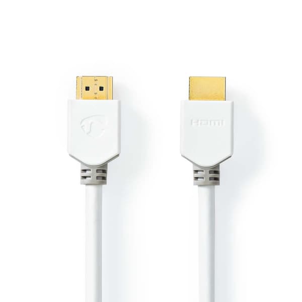 Nedis High Speed ​​HDMI ™ kabel med Ethernet | HDMI ™ -kontakt | HDMI ™ -kontakt | 4K@60Hz | ARC | 18 Gbps | 3.00 m | Rund | PVC | Hvit | Boks