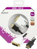 Miniatyrbild 6 av 11: Deltaco HDMI to DVI-cable, Full HD @60Hz, 19-pin male - DVI-D Single