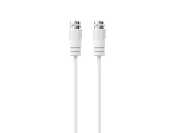 Sinox One F-connector kabel. 3m. Hvid