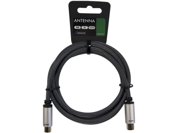 Sinox - Antennkabel - IEC-kontakt hane till IEC-kontakt hona - 3 m - koaxial