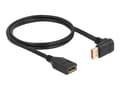 Miniatyrbilde 1 av 4: Delock - DisplayPort-forlengelseskabel - DisplayPort (hann) nedvinklet til DisplayPort (hunn) - DisplayPort 1.4 - 1 m - 8 K 60 Hz (7680 x 4320) støtt