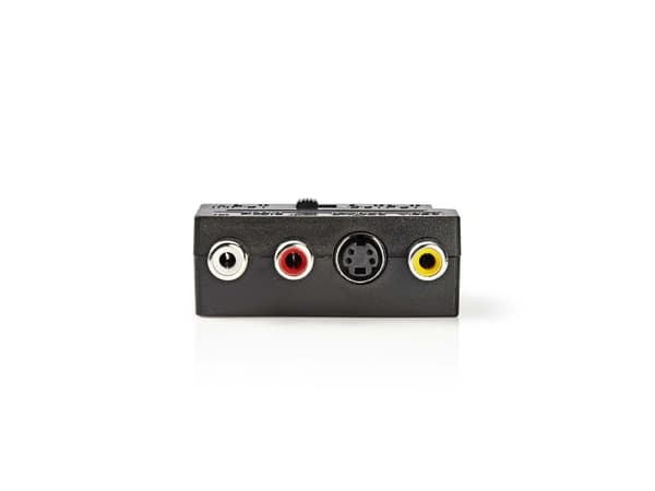 Nedis CVGB31902BK, 3 x RCA, Hunkjønn, Hunkjønn, Sort, Akrylonitril-butadien-styren (ABS), 185 mm