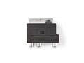 Miniatyrbilde 1 av 4: Nedis CVGB31902BK, 3 x RCA, Hunkjønn, Hunkjønn, Sort, Akrylonitril-butadien-styren (ABS), 185 mm