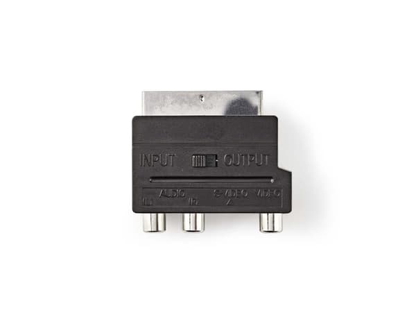 Nedis CVGB31902BK, 3 x RCA, Hunkjønn, Hunkjønn, Sort, Akrylonitril-butadien-styren (ABS), 185 mm