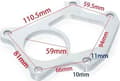 Miniatyrbilde 2 av 2: TurboWorks Flansza Downpipe SUBARU STI Twin Scroll VF36 VF37
