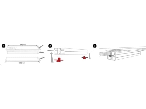 Spacetronik Konferanseuttak med HDMI-lader 2xUSB CAT6 Skyve Spacetronik SPS-S27S