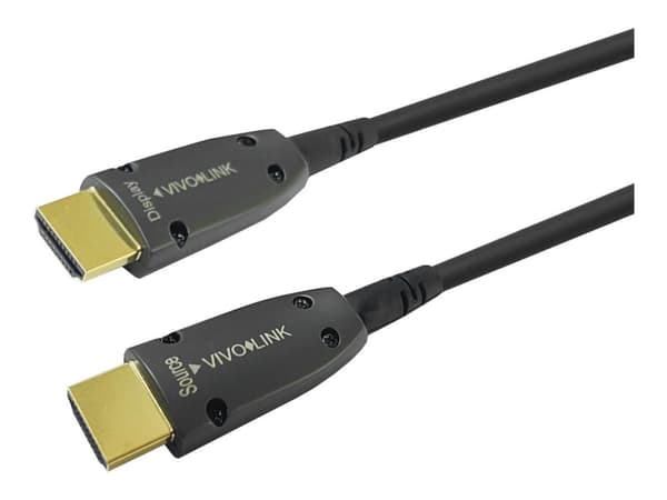 Vivolink PROHDMIOP50AM, 50 m, HDMI-tyyppi A (vakio), HDMI-tyyppi A (vakio), 4096 x 2160 pikseliä, 3D, Musta