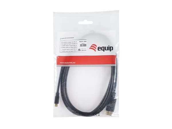Equip 133442, 2 m, DisplayPort, Mini DisplayPort, Hankjønn, Hankjønn, 3840 x 2160 piksler