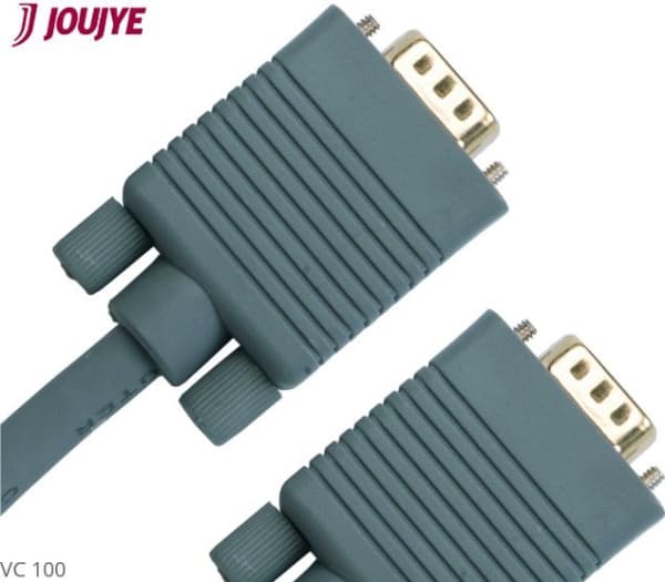 Jou Jye Computer 10m, 2xVGA, 10 m, VGA (D-Sub), VGA (D-Sub), Hankjønn, Hankjønn, Grå
