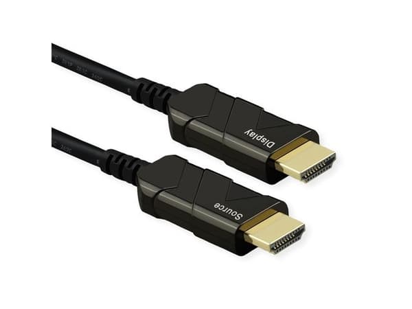 ROTRONIC-SECOMP Roline - Ultra High Speed - HDMI-kabel med Ethernet - HDMI hann til HDMI hann - 50m - Skjermet - Sort - støtter 8K 6