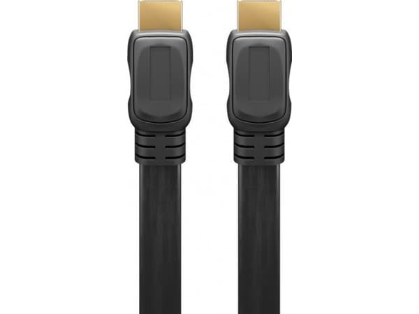 Goobay Slim HDMI 2.0 han med Ethernet Fladt Kabel 4K 60Hz 2 m Sort
