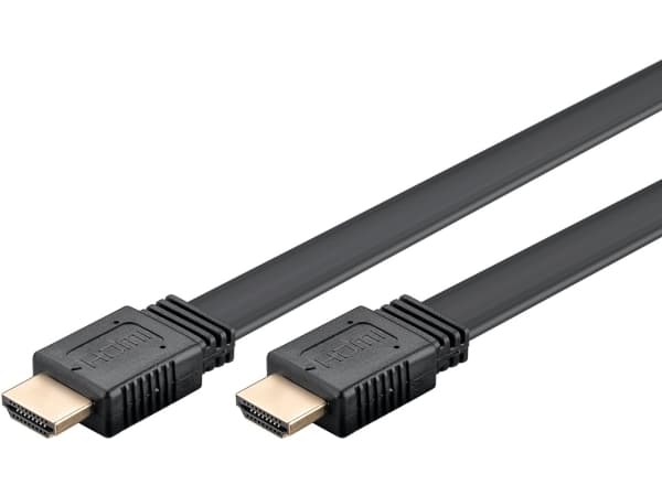 Goobay Slim HDMI 2.0 han med Ethernet Fladt Kabel 4K 60Hz 2 m Sort