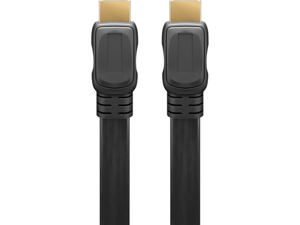 Goobay Slim HDMI 2.0 han med Ethernet Fladt Kabel 4K 60Hz 2 m Sort