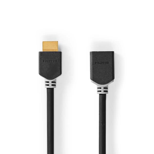 Nedis High Speed ​​HDMI ™ kabel med Ethernet | HDMI ™ -kontakt | HDMI™ Output | 4K@60Hz | ARC | 18 Gbps | 2.00 m | Rund | PVC | Antrasitt | Boks