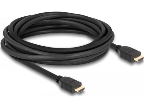 Delock - High Speed - HDMI-kabel med Ethernet - HDMI hann til HDMI hann - 5 m - svart - 8K 60Hz støtte, up to 48 Gbps data transfer rate