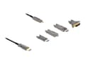 Miniatyrbilde 1 av 2: Delock - High Speed - HDMI-kabel - 19 pin micro HDMI Type D hann til HDMI hann - 15 m - hybridkobber / fiberoptikk - svart - 8K 60Hz støtte, 5 in 1