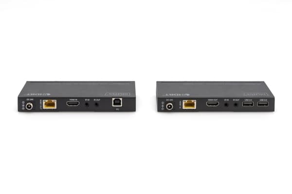 DIGITUS HDBadeT HDMI KVM Extender 150m/4K/60Hz/USB 2.0/PoC/IR/svart