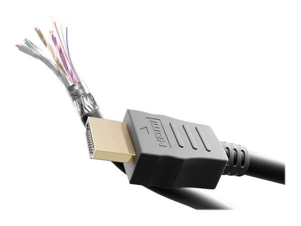 goobay - High Speed - HDMI-kabel med Ethernet - HDMI hann til HDMI hann - 2 m - svart - rund, 8K-støtte