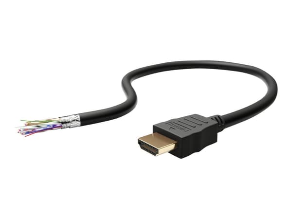goobay - High Speed - HDMI-kabel med Ethernet - HDMI hann til HDMI hann - 2 m - svart - rund, 8K-støtte