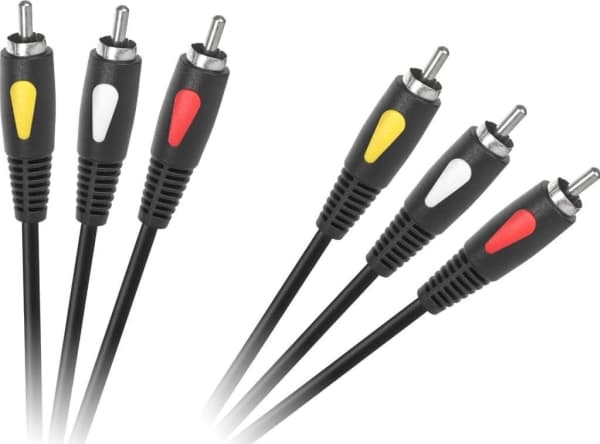Cabletech RCA (Cinch) x3 - RCA (Cinch) x3-kabel 1,8 m svart (KPO4002-1,8)