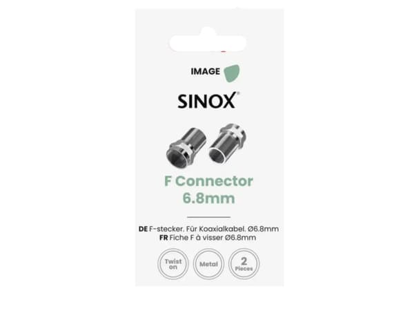 Sinox F-stik 6,8mm. 2 stk.