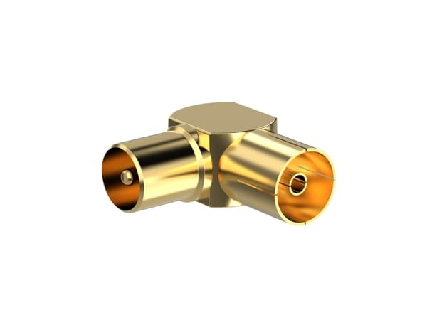 Sinox 90° antennadapter, guld