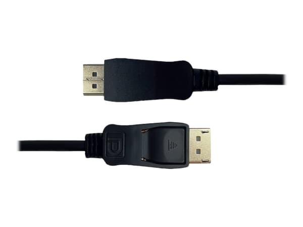 DELTACO - DisplayPort-kabel - DisplayPort (hann) låst til DisplayPort (hann) låst - DisplayPort 1.2 - 2 m - 4K 75Hz støtte - svart