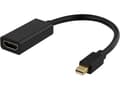 Miniatyrbilde 4 av 4: DELTACO - Video adapter - Mini DisplayPort hann til HDMI hunn - 20 cm - svart - støtte for 4K 60 Hz (3840 x 2160)