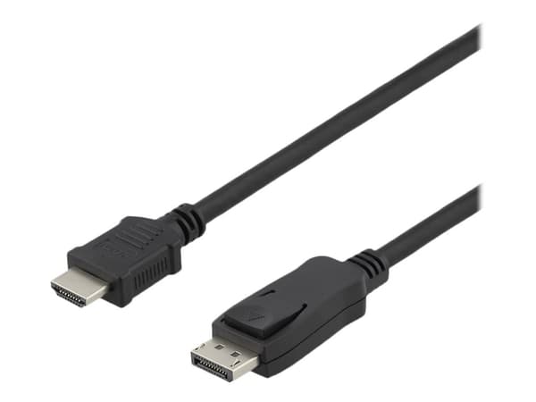 DELTACO - Adapterkabel - DisplayPort hann til HDMI hann - 3 m - svart - 4K 30Hz støtte