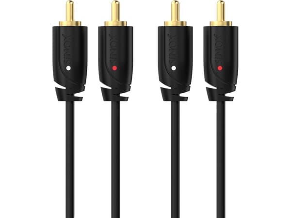 Sinox PRO Phono kabel. 1m. Sort