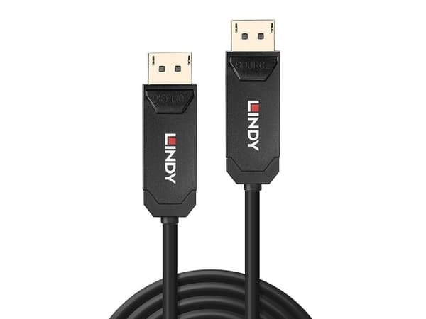 Lindy 38520, 10 m, DisplayPort, DisplayPort, Hankjønn, Hankjønn, 7680 x 4320 piksler