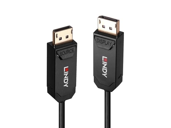 Lindy 38520, 10 m, DisplayPort, DisplayPort, Hankjønn, Hankjønn, 7680 x 4320 piksler