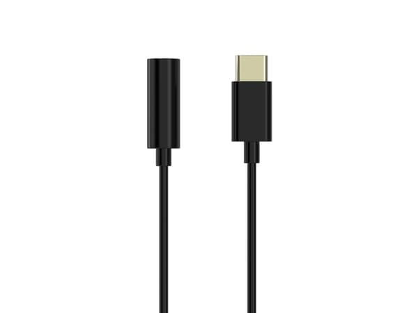 Sinox PRO USB C™ til mini jack adapter. 0,15m. Sort