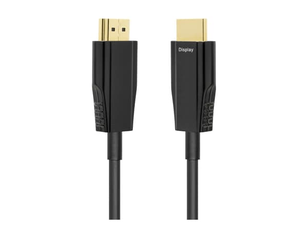 DELTACO - Ultra High Speed - HDMI-kabel - HDMI hann til HDMI hann - 10 m - svart - 4K 120 Hz støtte, 8 K 60 Hz (7680 x 4320) støtte, Active Optical C