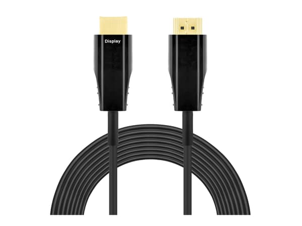 DELTACO - Ultra High Speed - HDMI-kabel - HDMI hann til HDMI hann - 10 m - svart - 4K 120 Hz støtte, 8 K 60 Hz (7680 x 4320) støtte, Active Optical C