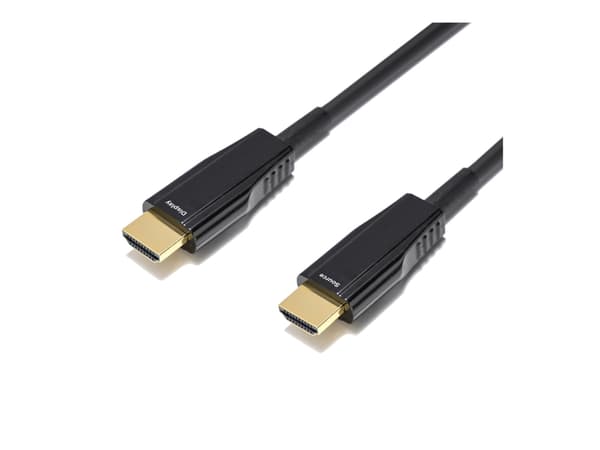 DELTACO - Ultra High Speed - HDMI-kabel - HDMI hann til HDMI hann - 20 m - svart - up to 48 Gbps data transfer rate, Active Optical Cable (AOC), 4 K