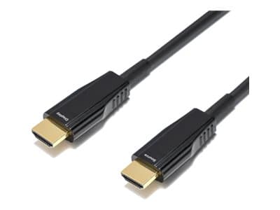 DELTACO - Ultra High Speed - HDMI-kabel - HDMI hann til HDMI hann - 20 m - svart - up to 48 Gbps data transfer rate, Active Optical Cable (AOC), 4 K